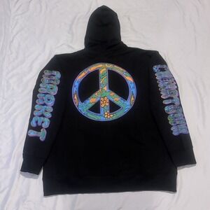 CHINATOWN MARKET Hippie‎ Hoodie Size XL Peace Love Psychedelic